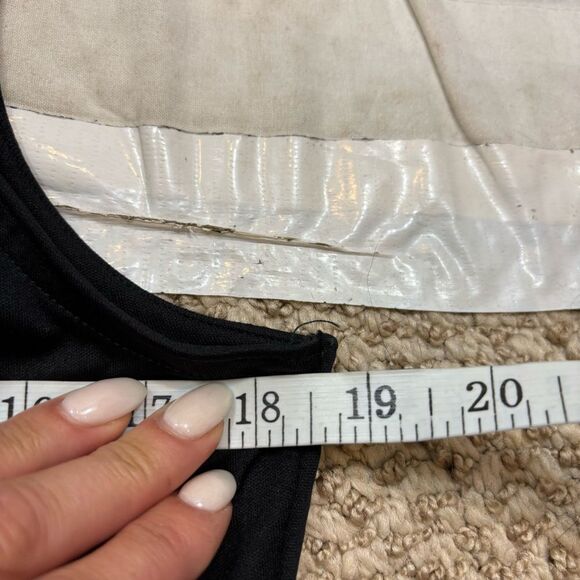 Ladies Vintage Joanna Brand Black Square Neck Tank‎ Top Size Large - Picture 7 of 7